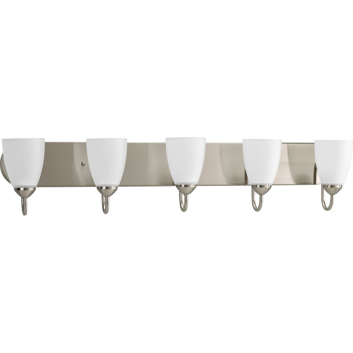 Progress Lighting Gather 5 light brushed nickel bath vanity wall light