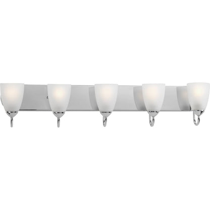Progress Lighting P2713-15 Gather 5 Light Polished Chrome Bath Vanity Wall Light