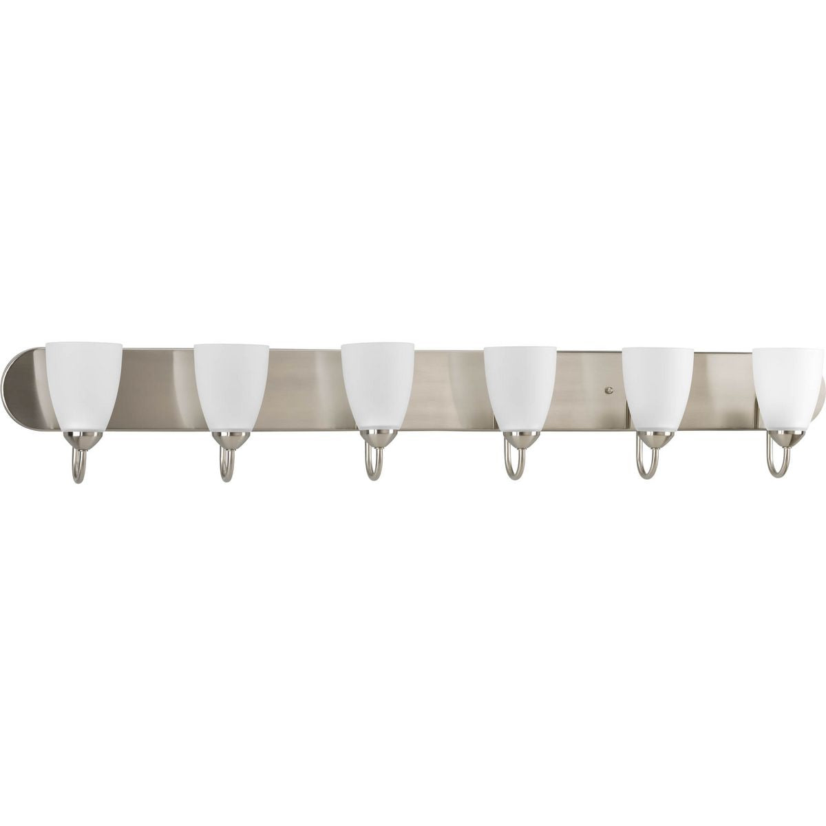 Progress Lighting Gather six light brushed nickel bath vanity wall light