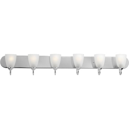Progress Lighting P2714-15 Gather 6 Light Polished Chrome Bath Vanity Wall Light
