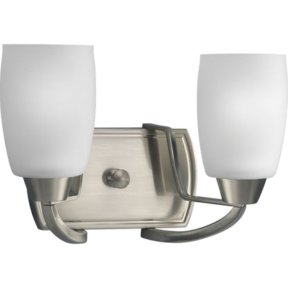 Progress Lighting P2795-09 Wisten 2 light brushed nickel bath vanity wall light