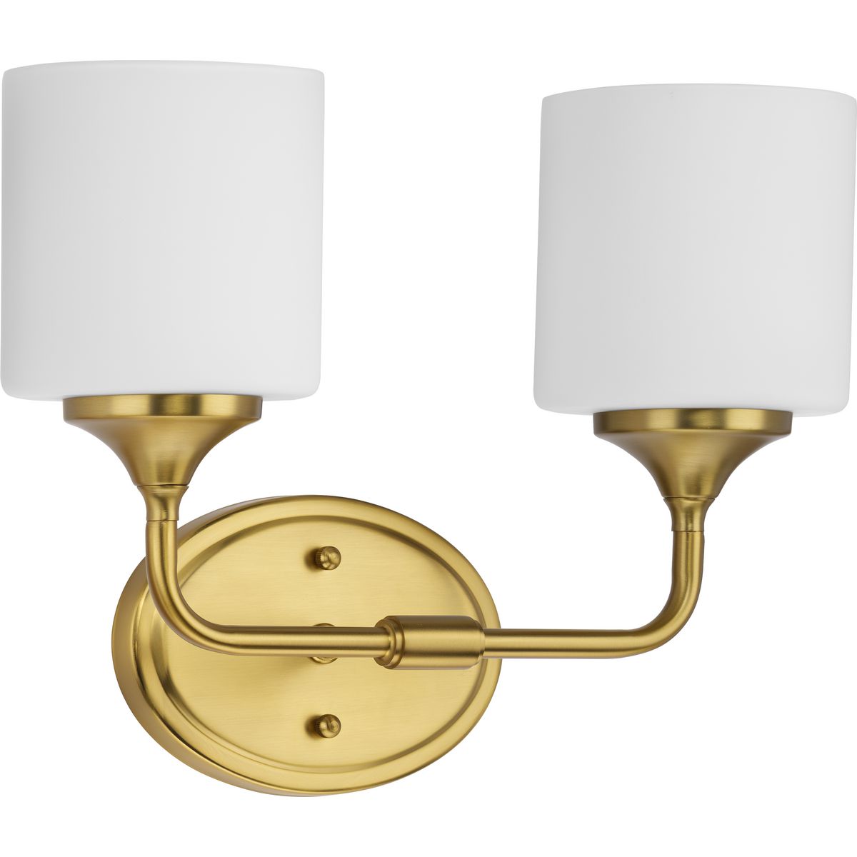 Progress Lighting P2802-191 Lynzie 2 Light Brushed Gold Bath Vanity Wall Light