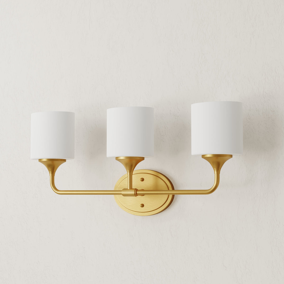Progress Lighting P2803-191 Lynzie 3 light brushed gold bath vanity wall light