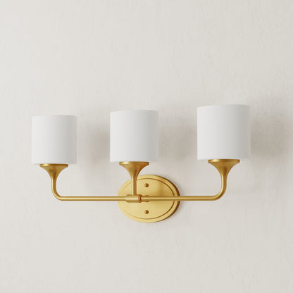 Progress Lighting P2803-191 Lynzie 3 light brushed gold bath vanity wall light