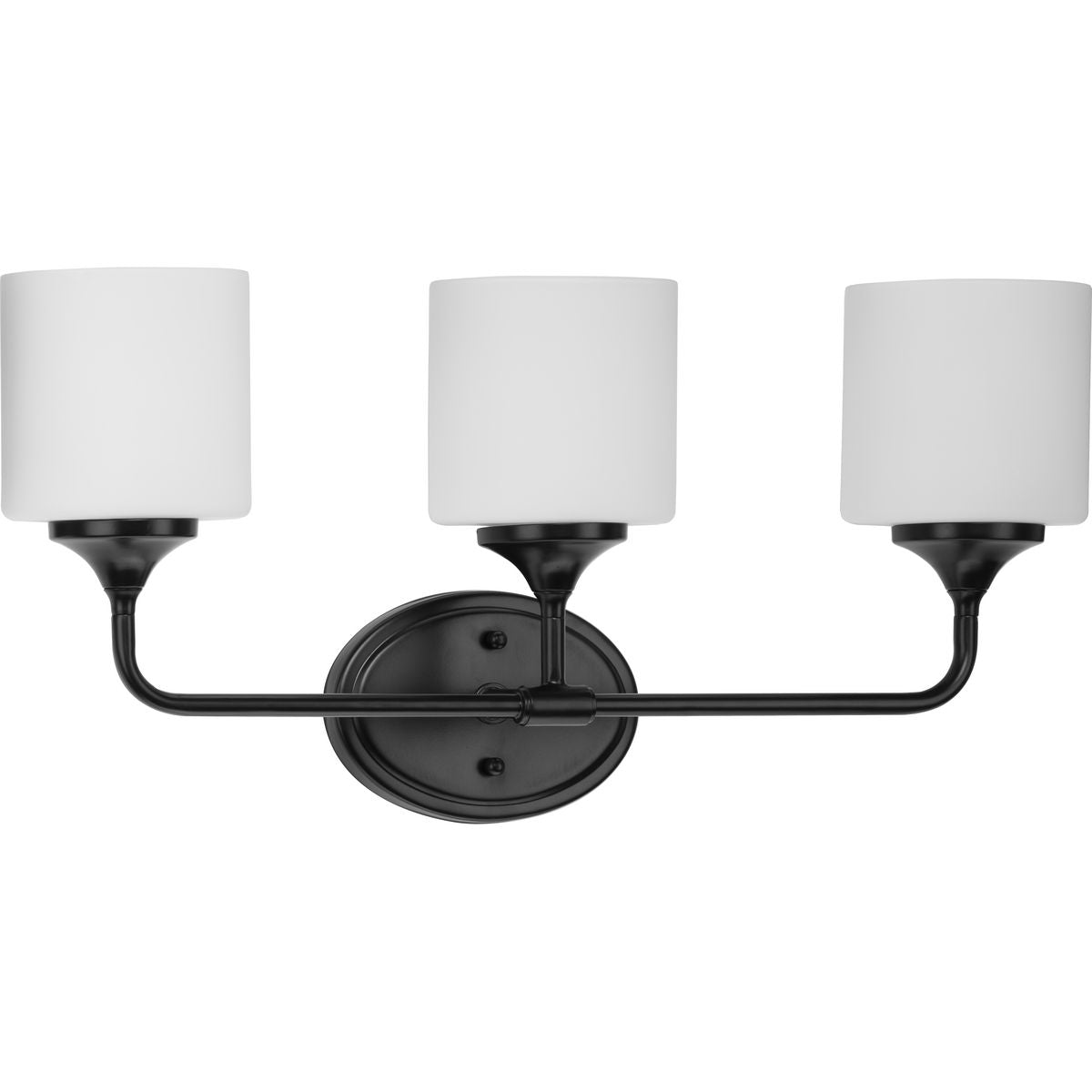 Progress Lighting Lynzie 3 light matte black bath vanity wall light