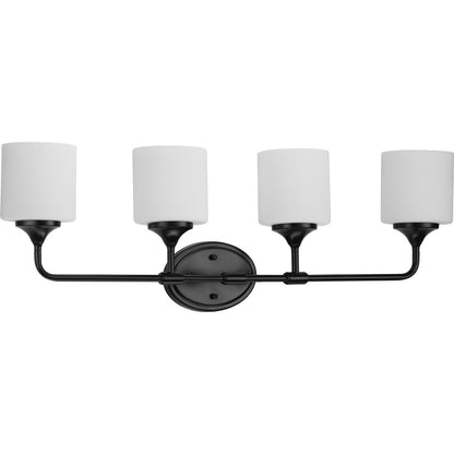Progress Lighting P2804-31M Lynzie 4 light matte black bath vanity wall light