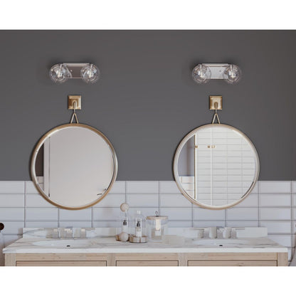 Progress Lighting P2854-15 Mod bath vanity wall light in bathroom setting