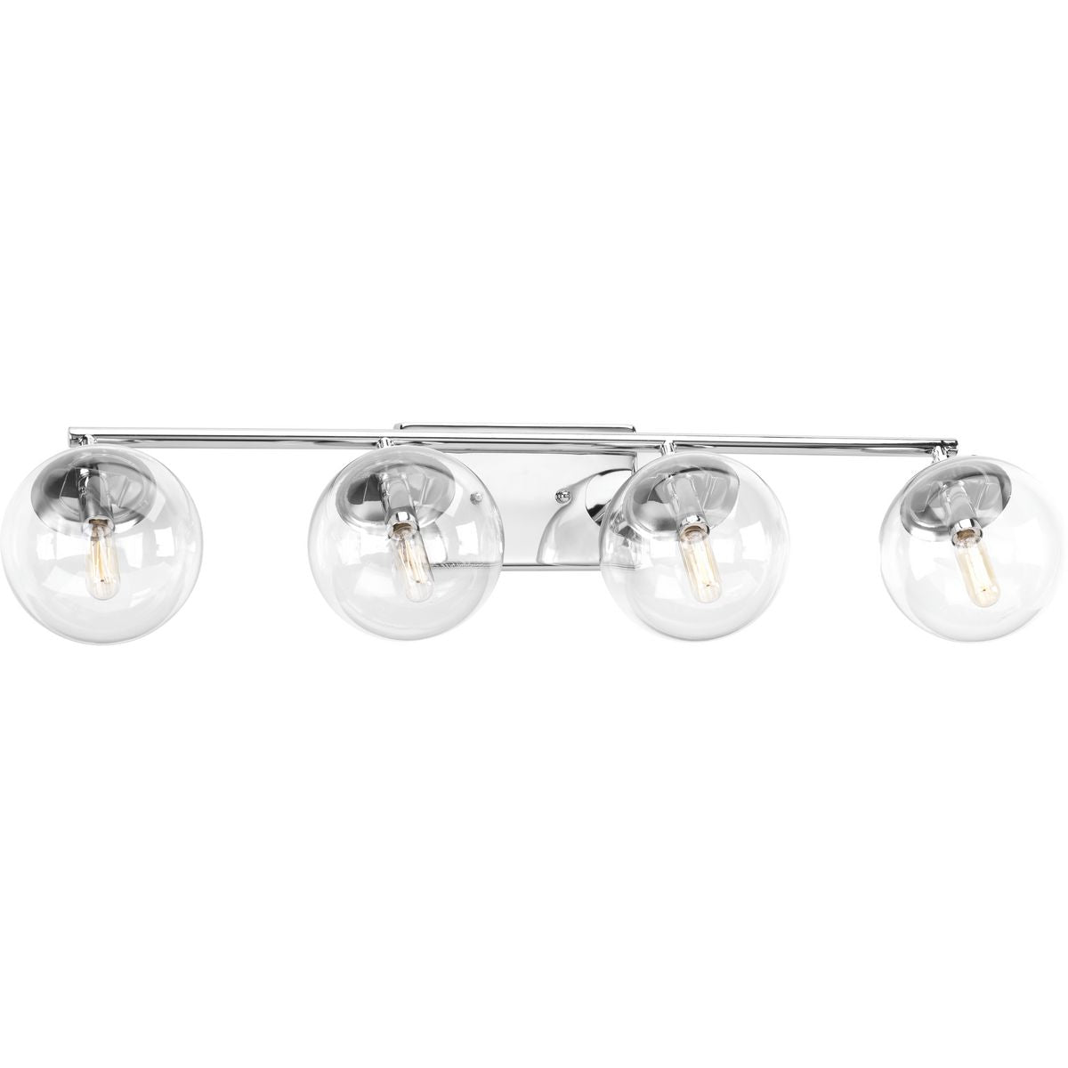 Progress Lighting P2857-15 Mod 4 light polished chrome bath vanity wall light with clear glass shades