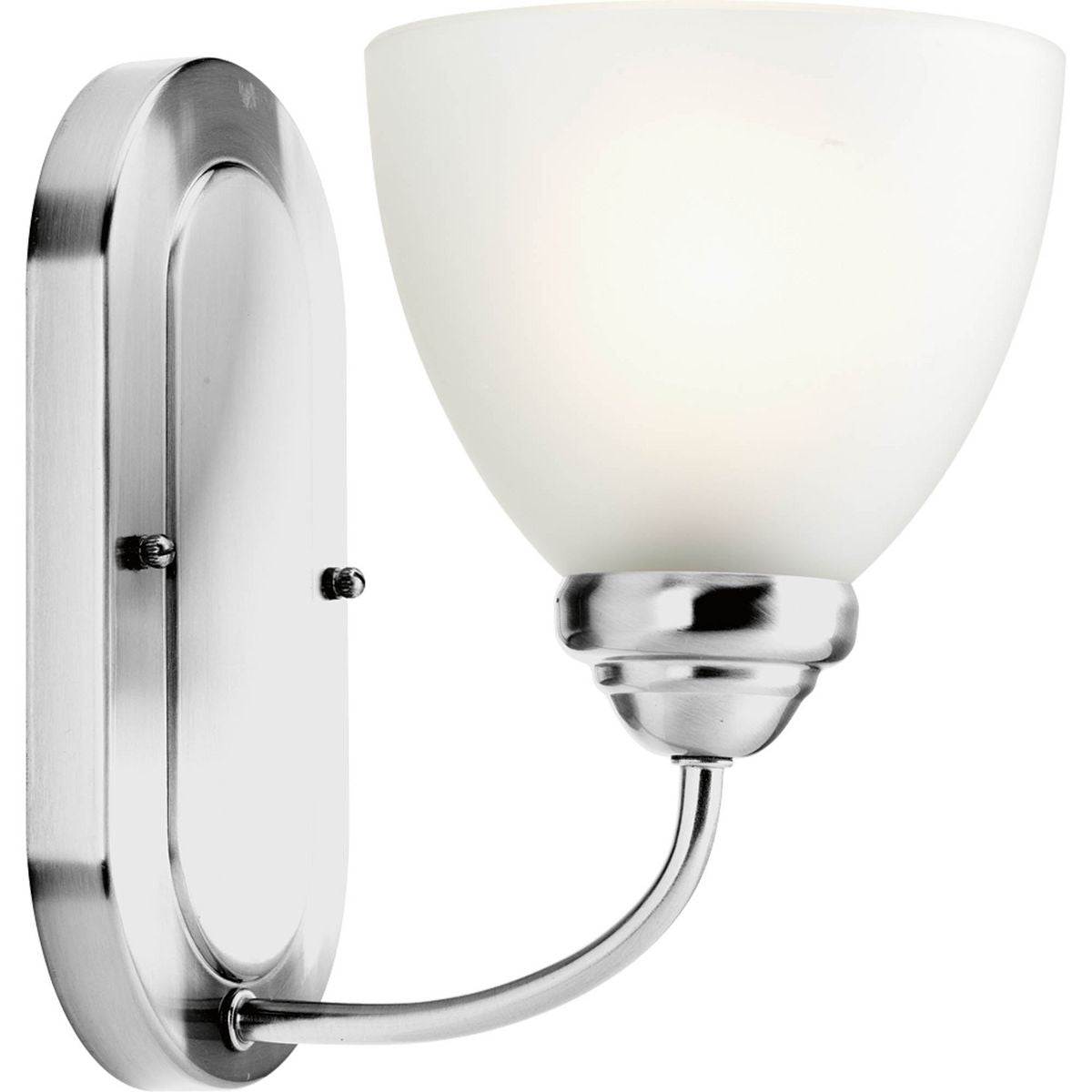 Progress Lighting P2913-15 Heart polished chrome bath vanity wall light with etched glass shade