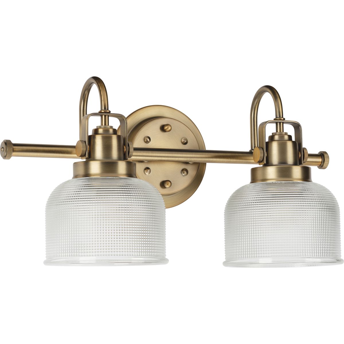 Progress Lighting Archie 2 light vintage brass bath vanity wall light