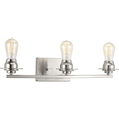 Progress Lighting P300010-009 Debut 3 light brushed nickel bath vanity wall light