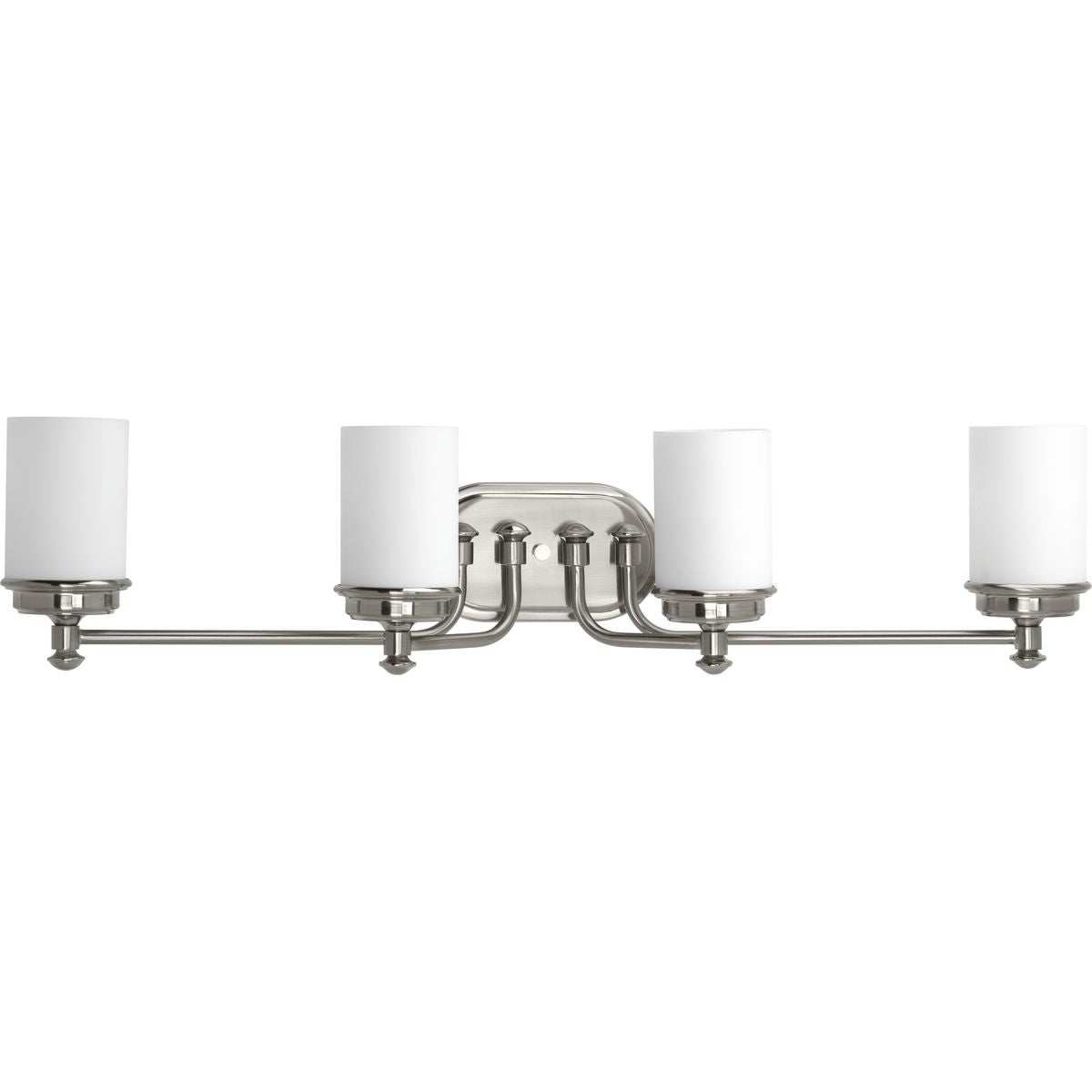 Progress Lighting Glide 4 light brushed nickel bath vanity wall light