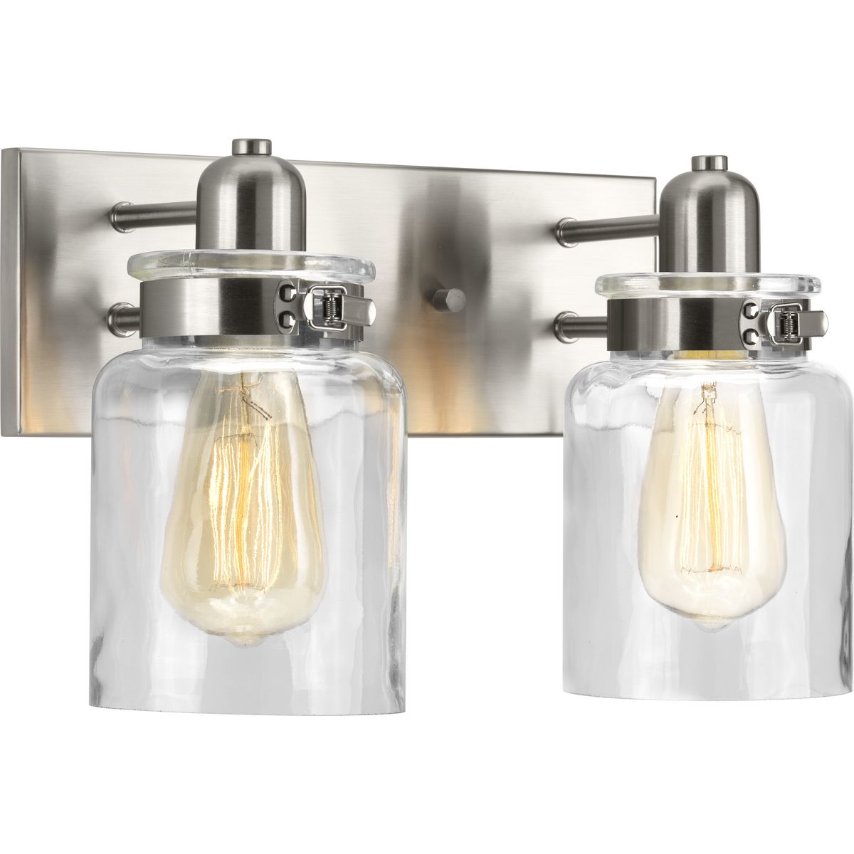 Progress Lighting Calhoun 2 light brushed nickel bath vanity wall light