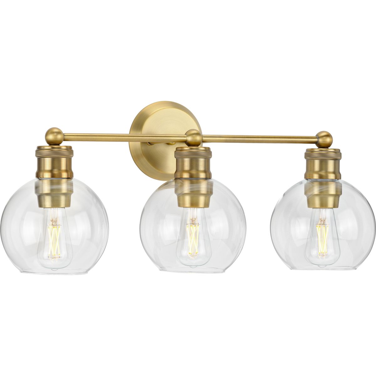 Progress Lighting P300051-163 Hansford 3 Light Vintage Brass Bath Vanity Wall Light