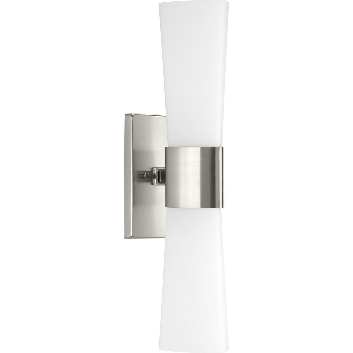 Progress Lighting Zura 2 light bath vanity wall light in brushed nickel