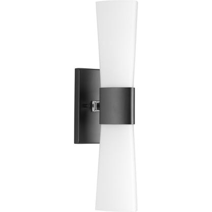 Progress Lighting P300062-031 Zura 2 Light Matte Black Bath Vanity Wall Light
