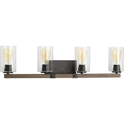 Progress Lighting Barnes Mill 4 light antique bronze bath vanity wall light