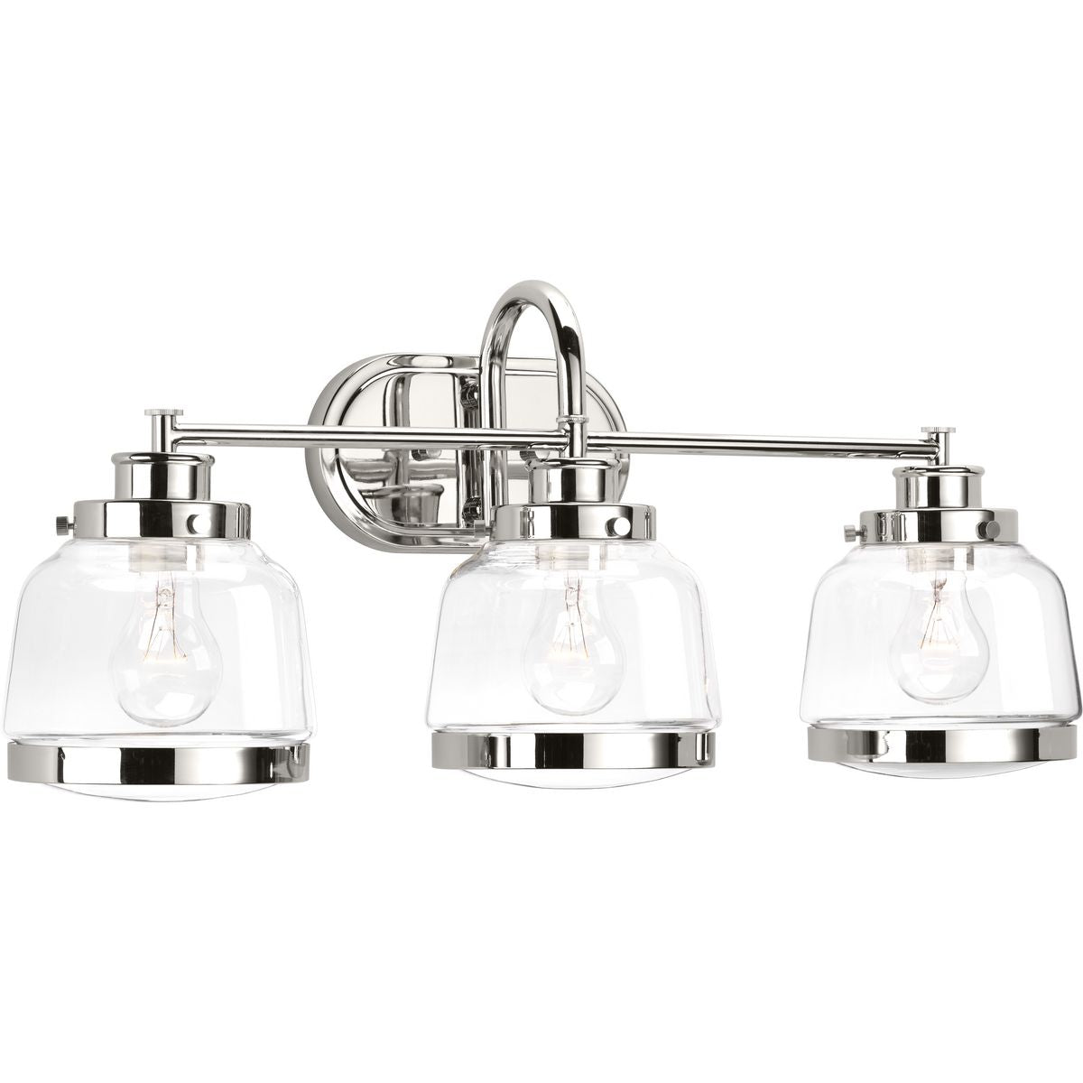 Progress Lighting P300082-104 Judson 3 light polished nickel bath vanity wall light