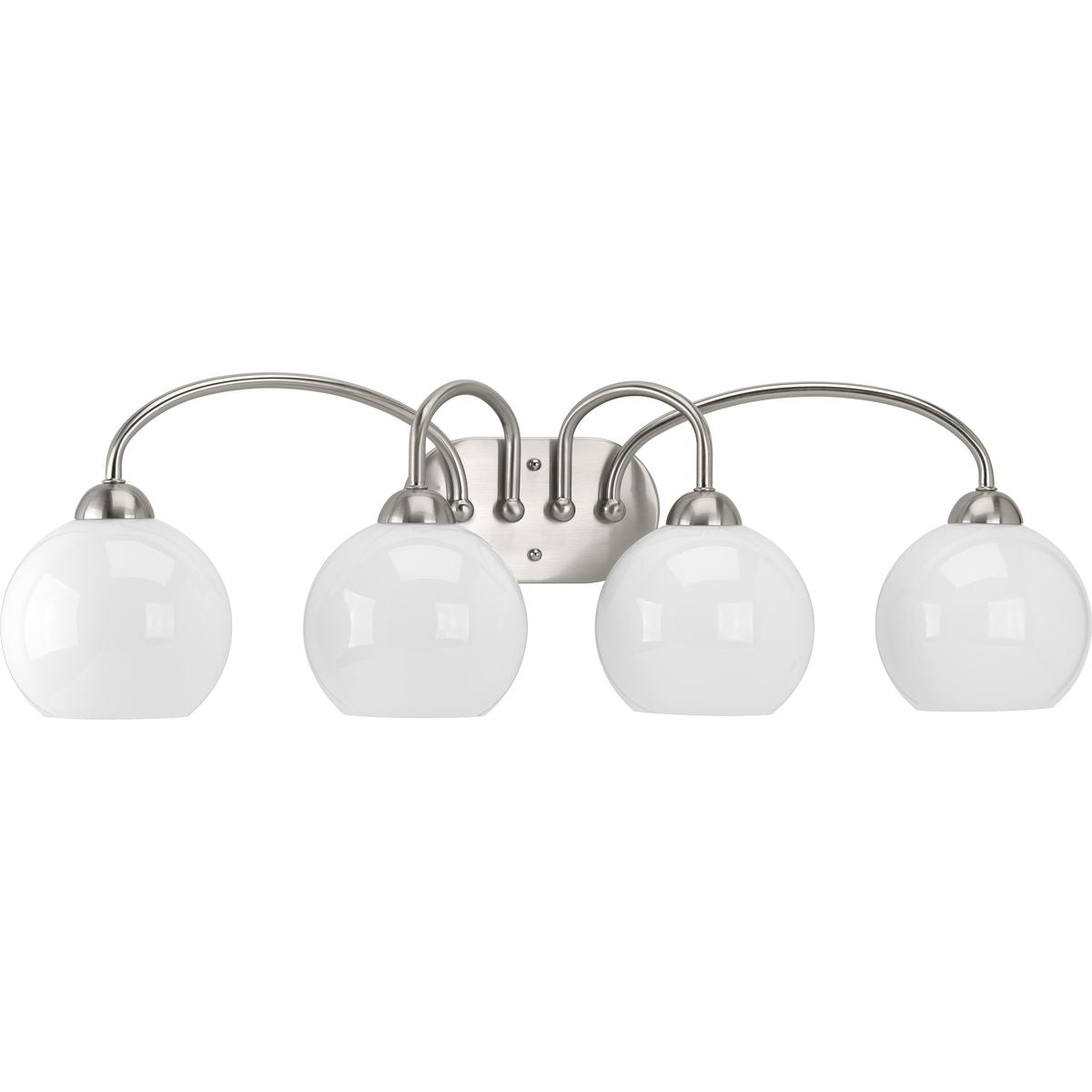 Progress Lighting P300087-009 Carisa 4 Light Brushed Nickel Bath Vanity Wall Light