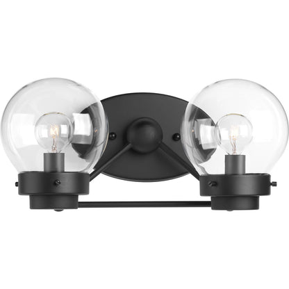 Progress Lighting P300113-031 Spatial 2 light matte black bath vanity wall light