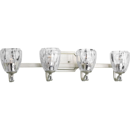 Progress Lighting P300119-134 Anjoux 4 light bath vanity wall light in Silver Ridge