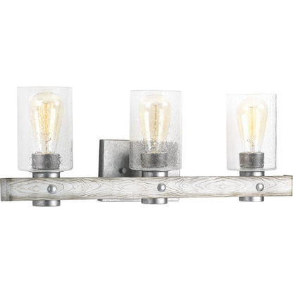 Progress Lighting Gulliver 3 light galvanized finish bath vanity wall light