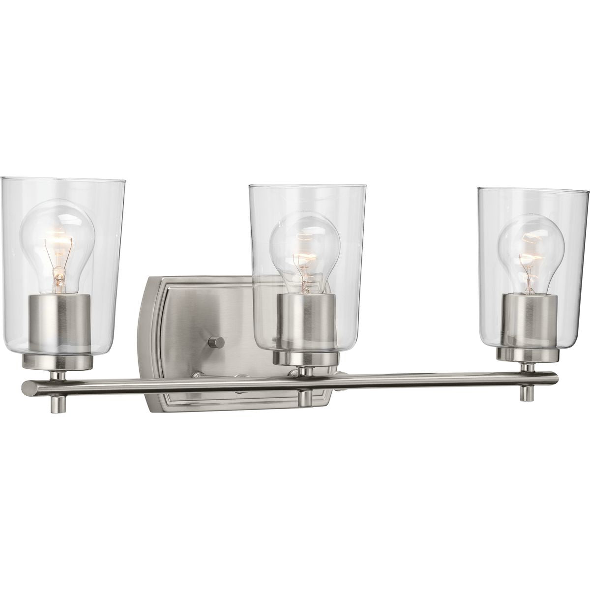 Progress Lighting Adley 3 light brushed nickel bath vanity wall light