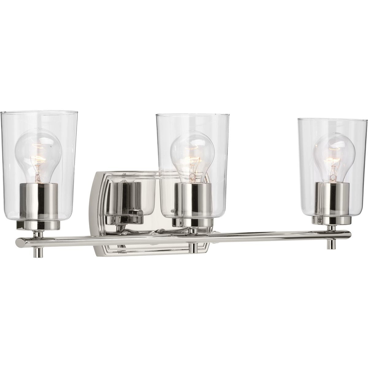 Progress Lighting P300156-104 Adley 3 light polished nickel bath vanity wall light