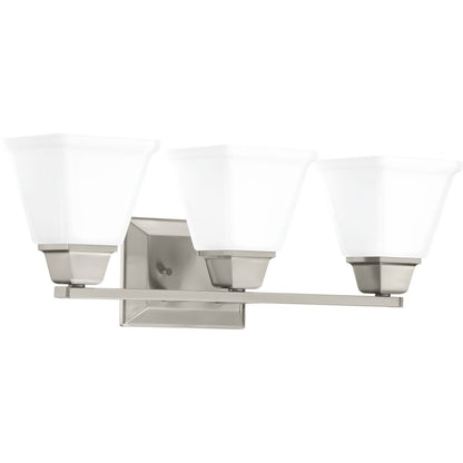 Progress Lighting Clifton Heights 3 light brushed nickel bath vanity wall light
