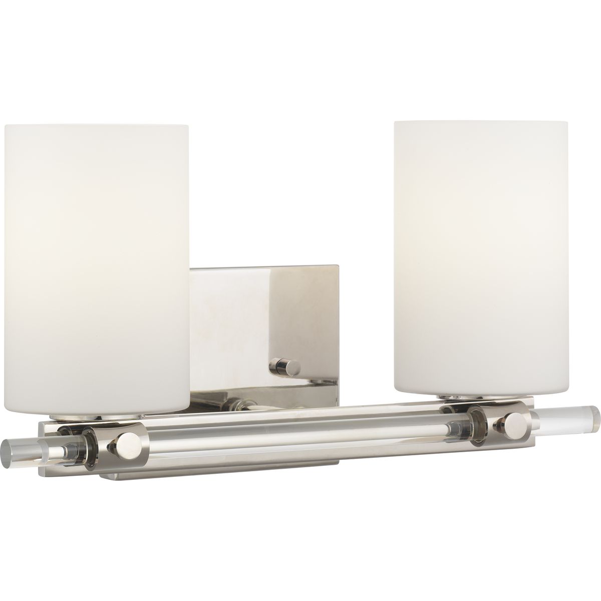 Progress Lighting P300198-104 Lisbon 2 Light Polished Nickel Bath Vanity Wall Light