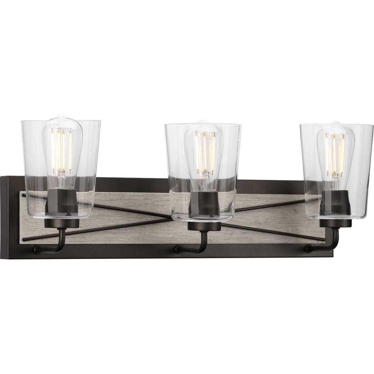 Progress Lighting P300231-143 Briarwood 3 light graphite bath vanity wall light