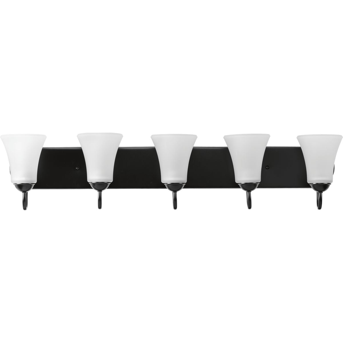 Progress Lighting P300237-031 Classic 5 light matte black bath vanity wall light