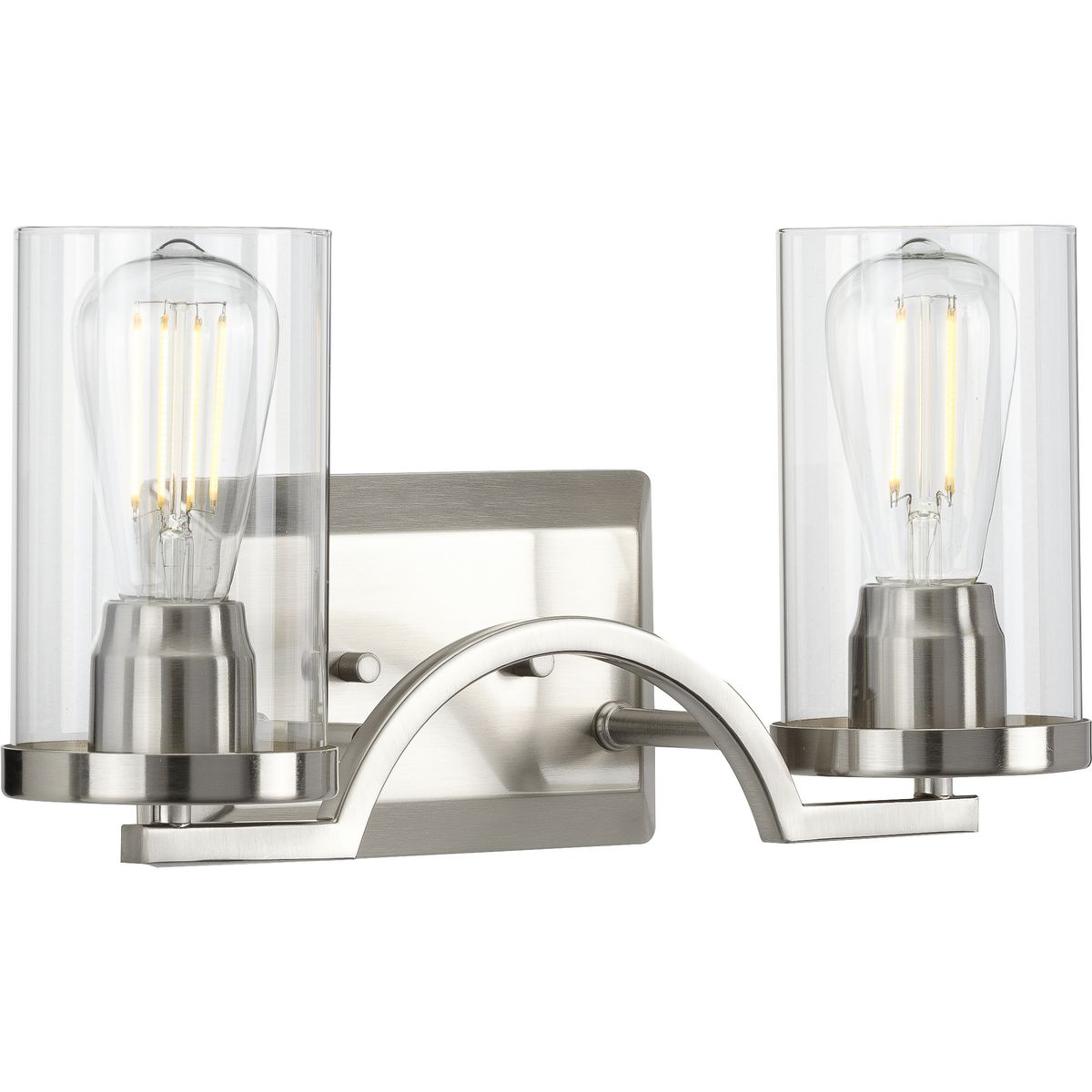 Progress Lighting P300257-009 Lassiter 2 light brushed nickel bath vanity wall light