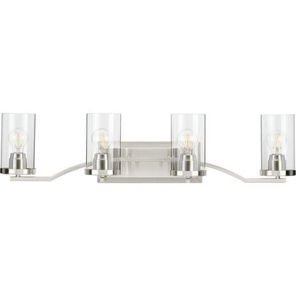 Progress Lighting P300259-009 Lassiter 4 light brushed nickel bath vanity wall light