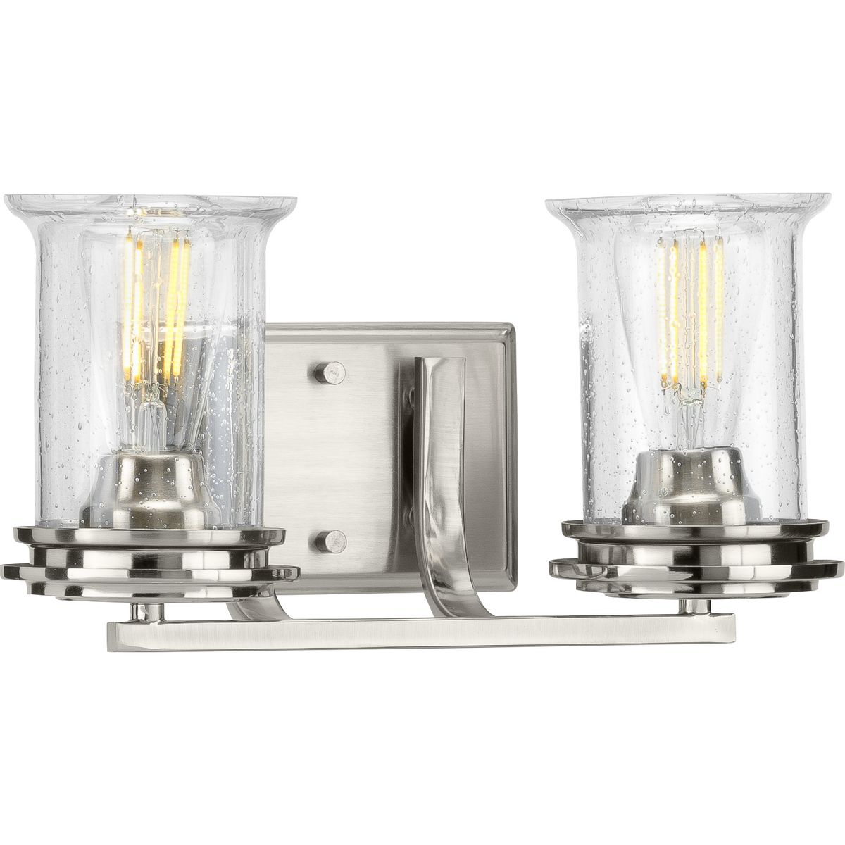 Progress Lighting P300273-009 Winslett 2 light brushed nickel bath vanity wall light