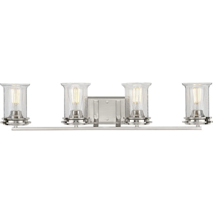 Progress Lighting P300275-009 Winslett 4 light brushed nickel bath vanity wall light
