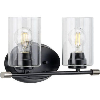 Progress Lighting P300277-031 Riley 2 Light Matte Black Bath Vanity Wall Light - Product Image