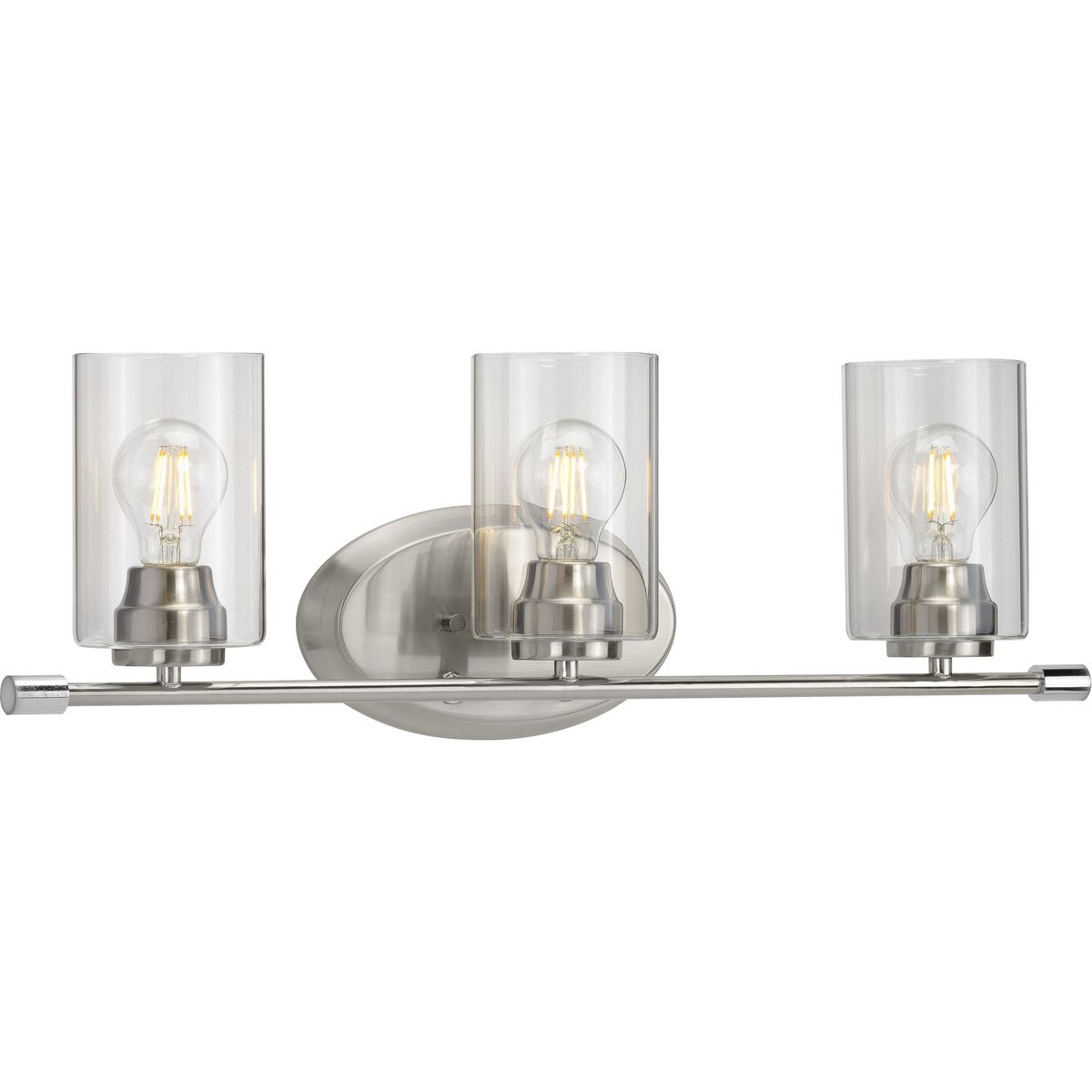 Progress Lighting P300278-009 Riley 3 Light Brushed Nickel Bath Vanity Wall Light