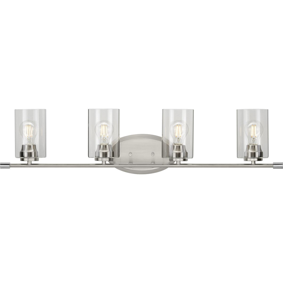 Progress Lighting Riley 4 light brushed nickel bath vanity wall light