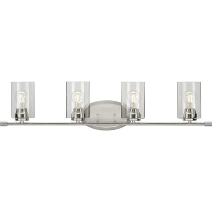 Progress Lighting Riley 4 light brushed nickel bath vanity wall light