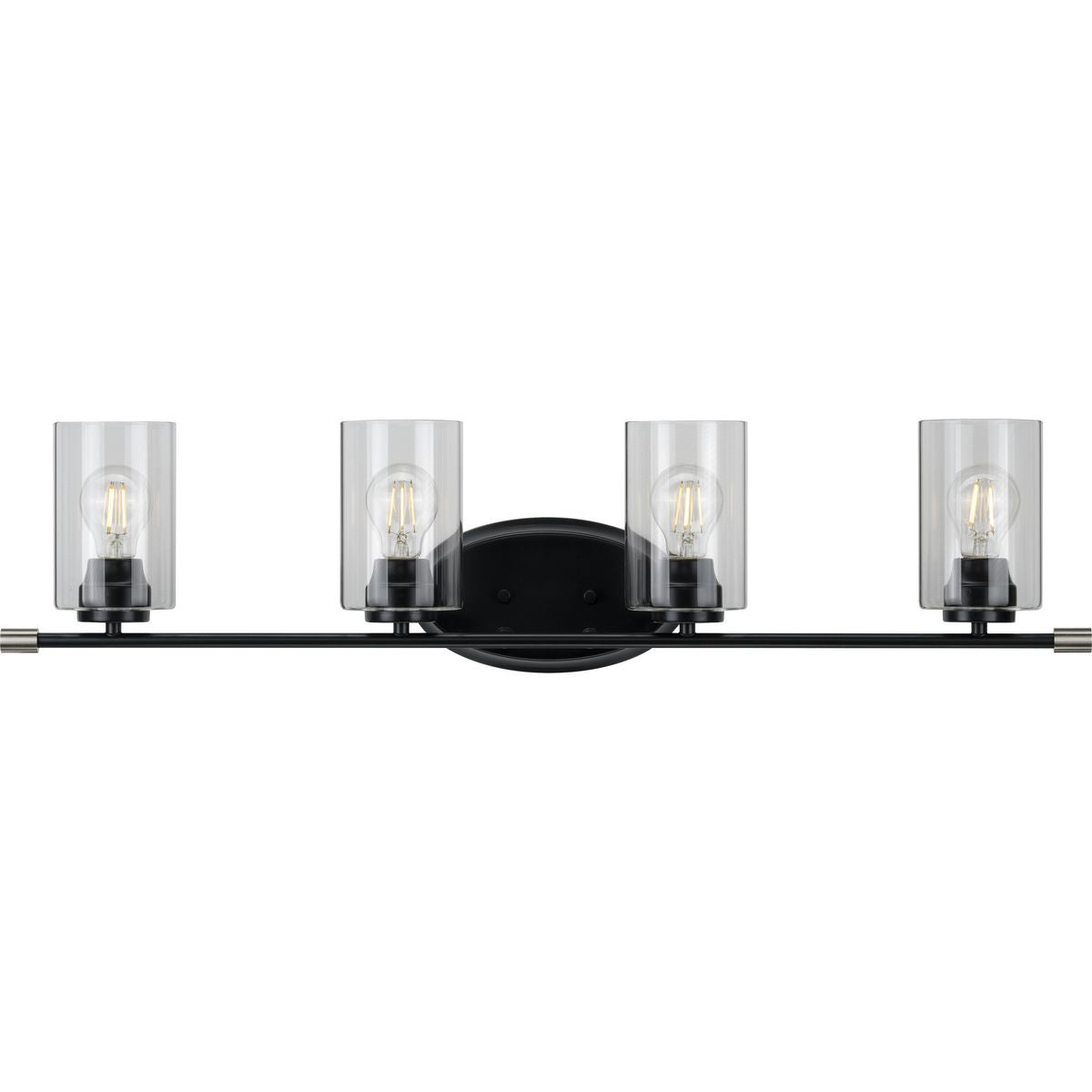 Progress Lighting Riley 4 light matte black bath vanity wall light