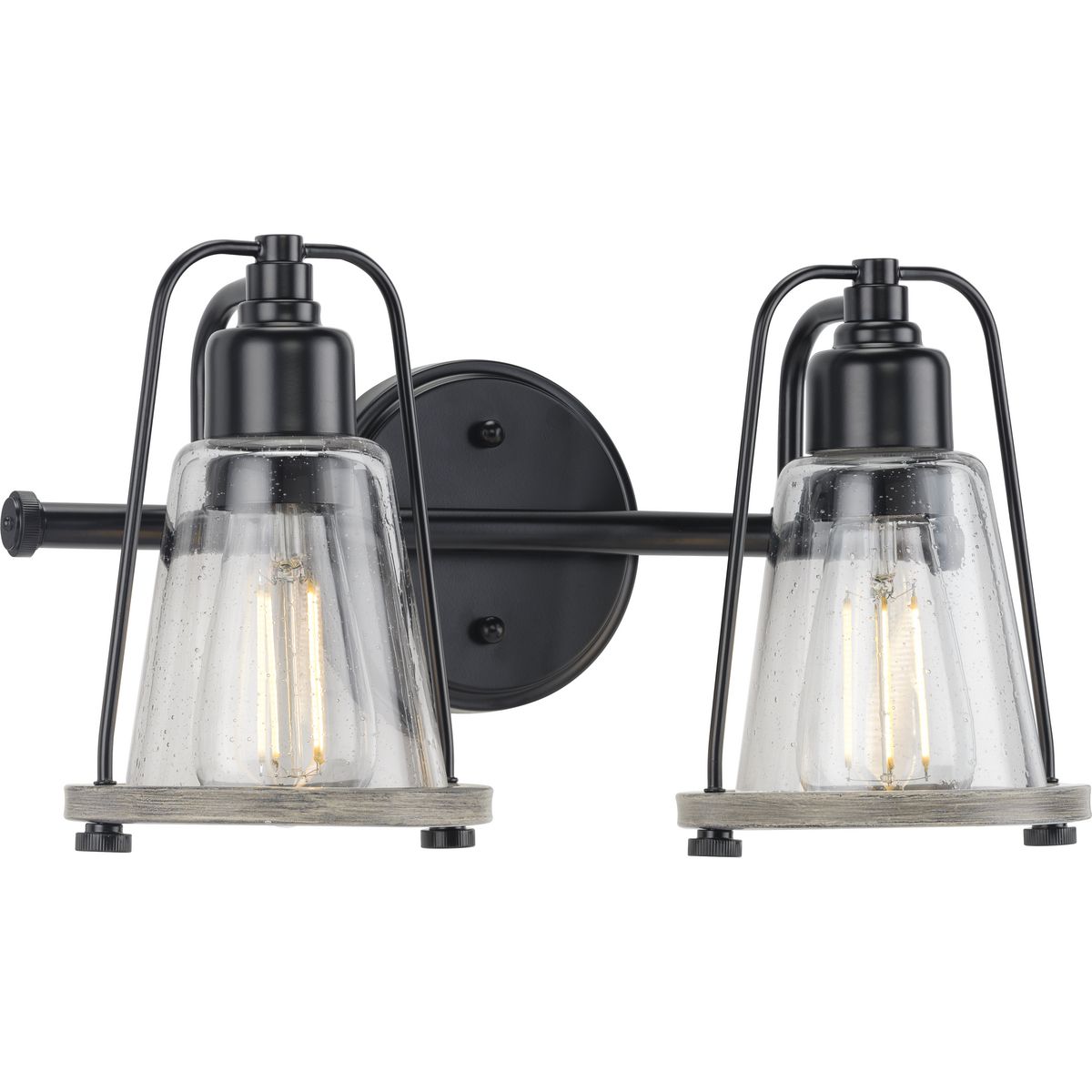 Progress Lighting P300296-031 Conway 2 Light Matte Black Bath Vanity Wall Light