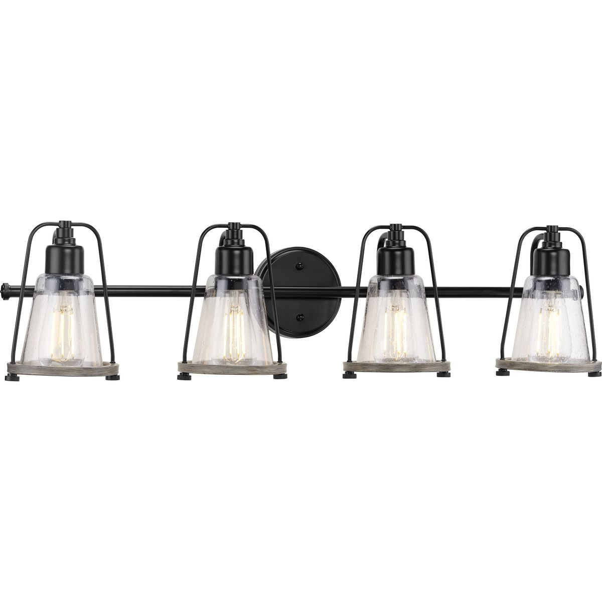 Progress Lighting Conway 4 light matte black bath vanity wall light