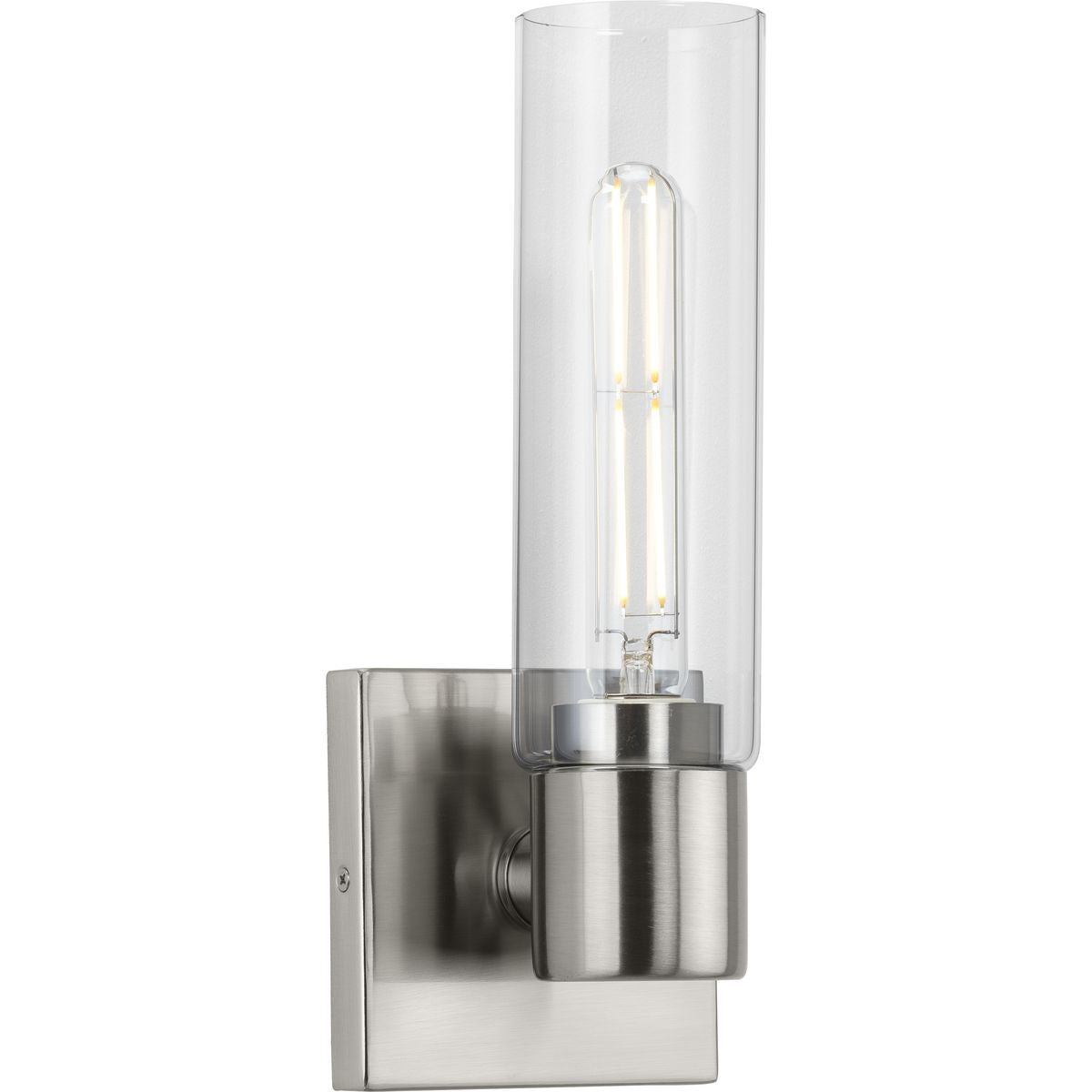 Progress Lighting P300299-009 Clarion 1 Light Brushed Nickel Bath Vanity Wall Light