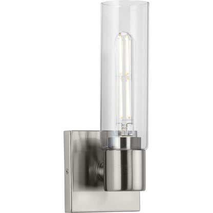 Progress Lighting P300299-009 Clarion 1 Light Brushed Nickel Bath Vanity Wall Light