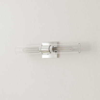Progress Lighting Clarion polished chrome bath vanity wall light close-up