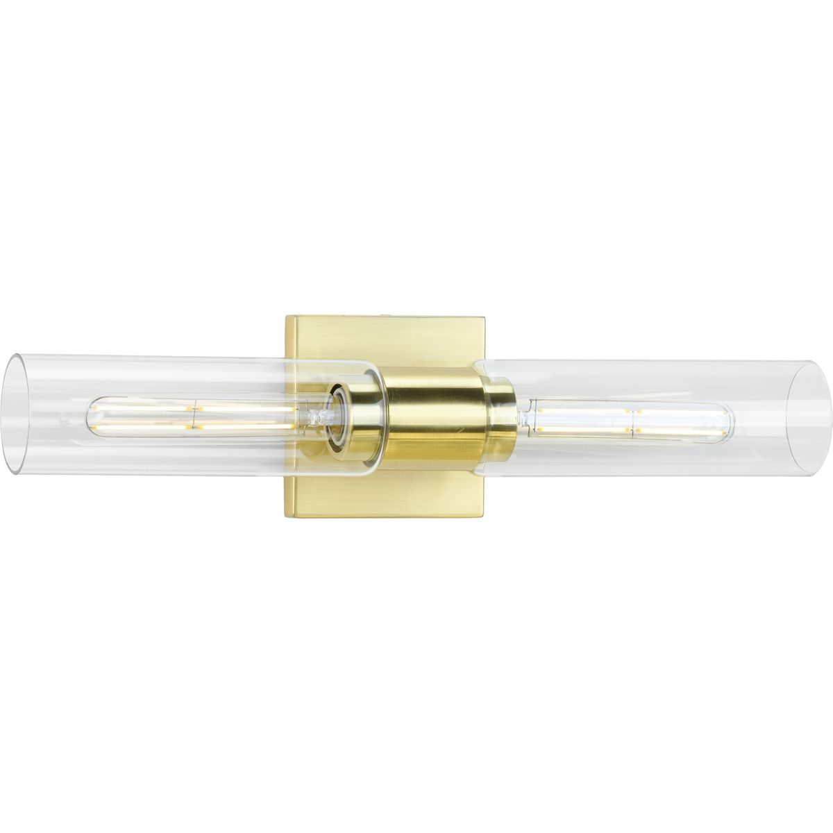 Progress Lighting P300300-012 Clarion 2 Light Satin Brass Bath Vanity Wall Light