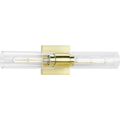 Progress Lighting P300300-012 Clarion 2 Light Satin Brass Bath Vanity Wall Light
