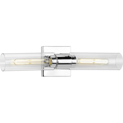 Progress Lighting Clarion 2 light polished chrome bath vanity wall light