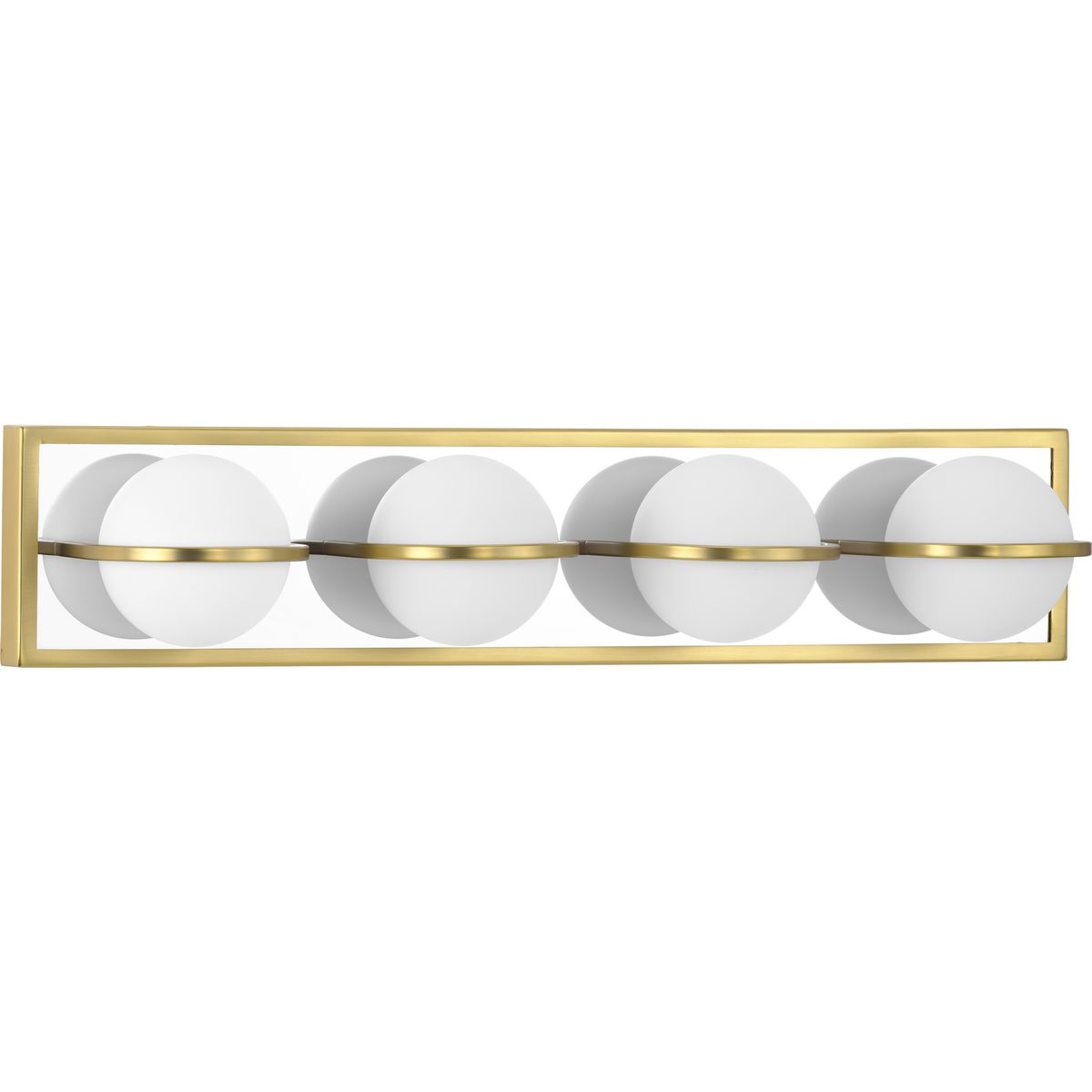 Progress Lighting Pearl LED 4 light satin brass bath vanity wall light